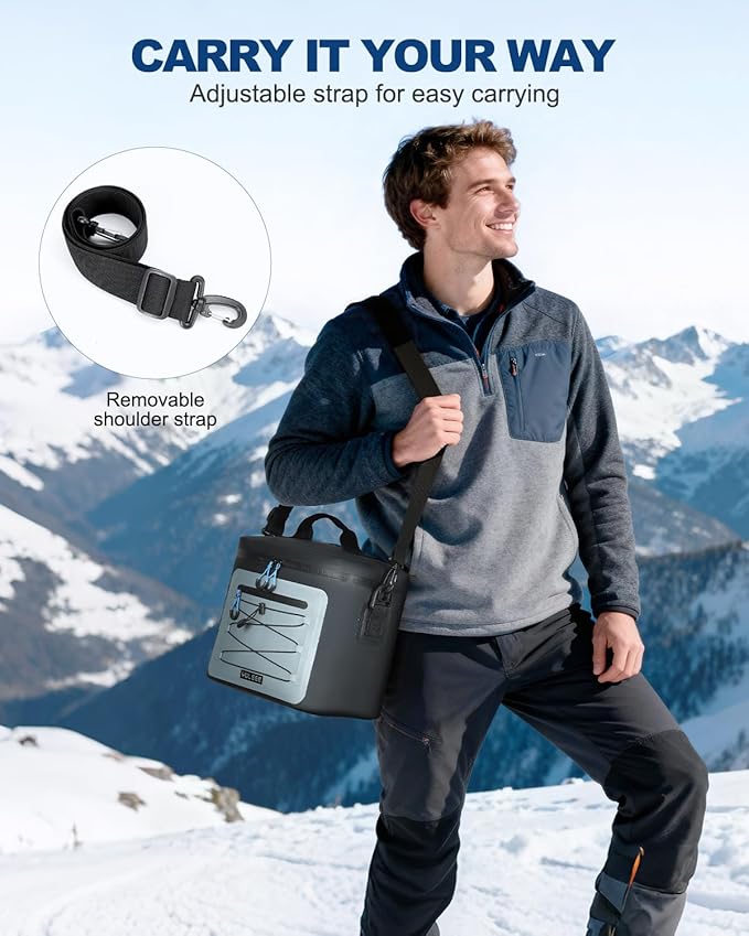 Cooler Bag, 7/16/30 Can Soft Sided Small Portable Insulated Cooling Pack, Everyday Lunch Cooler, Leakproof Ice Chest for Beach, Camping, Travel, Picnic