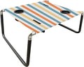 Neso Beach Table - Lightweight, Portable and Foldable Table for Beach, Camping and Outdoor Adventures - Stable Surface - with Cup Holder for Drinks and Phone Pockets - Vintage Stripes