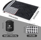 ShinHye Double Sleeping Bag for Adults with 2 Pillows, Camping Sleeping Bags Flannel Cotton 2 Person Sleeping Bags XXL Queen Size Sleeping Bag for Cold Weather