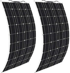 800 Watt Flexible Solar Panel for RV, 2 × 400 Watt 12 Volt Solar Power Panel Kit Photovoltaic Module Monocrystalline Solar Panels for Camping Off Grid Car Battery Charging Boat