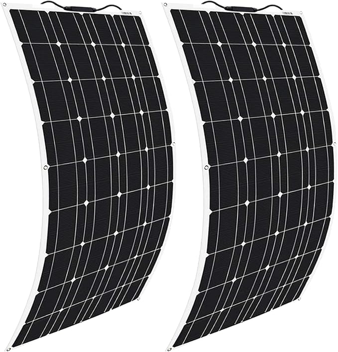 800 Watt Flexible Solar Panel for RV, 2 × 400 Watt 12 Volt Solar Power Panel Kit Photovoltaic Module Monocrystalline Solar Panels for Camping Off Grid Car Battery Charging Boat