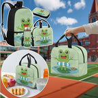 Kids Backpack with Lunch Box Water Bottle Bag Pencil Case Large Capacity Cute Frog Backpack for School Boys Backpacks 8-12 Years Old Kindergarten Elementary Mochilas Escolares Para Niños