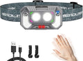 LED Headlamp Lightweight with Red Light Motion Sensor, 5 Modes USB-C Rechargeable, 6-Hour Runtime, Waterproof Headlight for Camping, Running, Fishing, Work, and Emergencies, 1 Pack