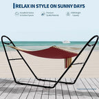 Universal Double Hammock Stand, 550-Pound Capacity, Heavy-Duty Hammock Stand for Outside, Fits 9 to 14 Foot Hammocks, Black
