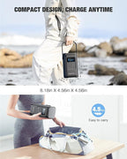 240W Portable Power Station 154Wh/48000mAh, 100W USB-C PD(Dual Way) LiFePO4 Battery Power Bank Station, 7 ports Solar Generator with LED and Stand for Camping, Home, Travel(Wall Charger Not Included)