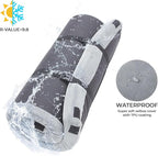 Kingfun 3 Inch CertiPUR-US Memory Foam Camping Mattress, Waterproof Roll up Sleeping Pad, Thick Floor Sleeping Mats for Tent with Removable Travel Bag