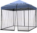 10x10 Mosquito Netting for Patio Canopy Tent/Pop Up Canopy Tent,Double Door Side Screen Easy Installation Black（Only Mosquito Net No Frame） (Around 10x10FT)