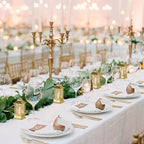 Gold Lanterns Decorative Indoor: 24 Pcs Mini Lanterns for Wedding Table Centerpieces Small Battery Powered LED Lights Bulk for Party Christmas Decor