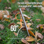 TiTo Titanium Tent Pegs Stakes Lightweight Snowfield Grassland Heavy Duty Tent Nails for Outdoor Camping Hiking and Plant Support Garden Stakes 4pcs/6pcs (8×350mm-6pcs)