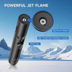 Torch Lighters 6 Inch Refillable Jet Flame Butane Lighters with Visible Fuel Window, Portable Long Lighter for Candle Grill Fireplace Camping BBQ. 2 Pack (Not Prefilled)