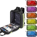 Gatycallaty First Aid Backpack - Medical Evacuation Bag - Red Emergency Lifeguard Bag for Ems Emt First Responders (Black)
