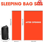Fleece Sleeping Bag Liner, Cold Weather Blanket, 75 x 31 In, Lined Sack Sleep Travel Sheets with Zipper, Thermal Warmth Pad Lightweight Thin Down Insert Bags for Adults Camping Winter Unisex (Orange)