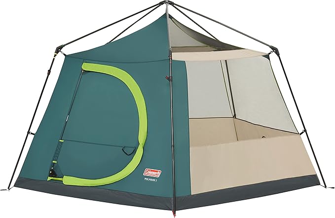 Coleman Polygon 5, Large 5-Person Tent with 360° View, 5 Man Family Tent, Sturdy Steel Pole Construction, Easy to Pitch, 100% Waterproof Camping Tent.