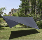 Gold Armour Rainfly Tarp Hammock, Premium 14.7ft/12ft/10ft/8ft Rain Fly Cover, Waterproof Ultralight Camping Shelter Canopy, Survival Equipment Gear Camping Tent Accessories (Gray 14.7ft x 12ft)