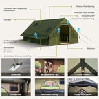 Inflatable Tents for Camping, Large Inflatable Camping Tent with Hand Pump, Easy Setup Tents for 2/4/6/8/10/12 People, Portable Glamping Tent
