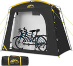 Happy Travel Bike Storage Shed Tent, Waterproof Portable Bike Cover with 40% More Top Space for 2/3/4/5 Bikes,Clips Easy Setup Sheds Shelter with Lockable Bicycle Design for Garden Tools, Lawn Mower
