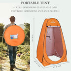 Your Choice Pop Up Privacy Shower Tent, 3.9 x 3.9 x 6.2FT Portable Camping Changing Room, Instant Setup Outdoor Shelter with Silver Coating, Vent Window & Carry Bag for Beach, Hiking & RV | Portable, for Camping, Beach, Hiking, with Carry Bag, Quick Setup