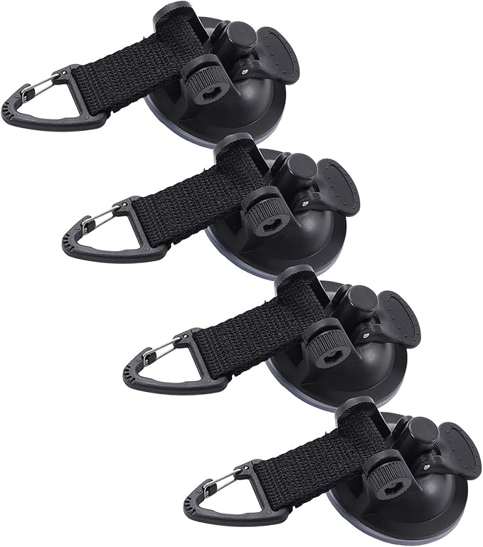 4PCS Outdoor Car Tent Suction Cup, High Strength Light Weight Easy Install Portable Suction Cups for Awning Tents Camping Tarp