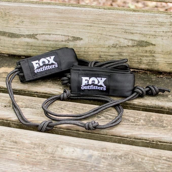Fox Outfitters Neolite Double Camping Hammock - Lightweight Portable Nylon Parachute Hammock for Backpacking, Travel, Beach, Yard. Hammock Straps & Steel Carabiners Included (Sky Blue/Bronze)