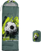 AILONEN Sports Basketball Sleeping Bag for Kids Boys,Warm and Cool Weather,Lightweight,Waterproof Backpacking,3D Galaxy Ball Print Sleeping Bag for Camping