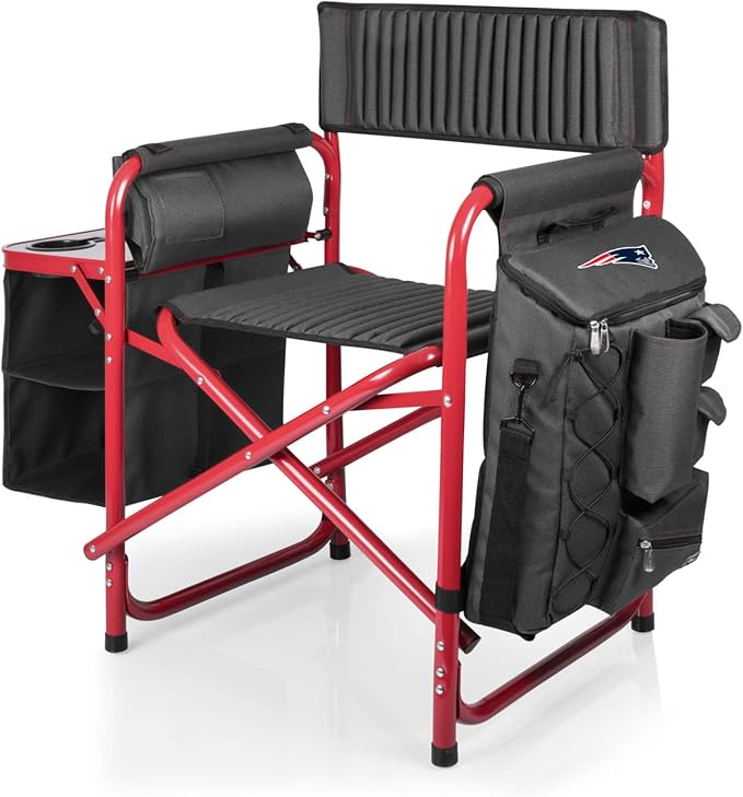 Picnic TIME NFL Unisex-Adult NFL Fusion Camping Chair with Side Table and Soft Cooler, Beach Chair for Adults, Lawn Chair