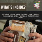 U.S. Meals Ready to Eat (Variety Pack of 12) – (A or B Case Selected at Random) Nutritional Emergency Food Rations - Freeze Dried Food w/ Flameless Heater, Entree, Dessert, & More - MRE Kit for Emergency Survival, Hunting, & More
