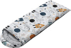 Kids Sleeping Bag for Boys Girls,Cartoon Spaceship Print-Lightweight Warm Portable Outdoor Indoor-Waterproof Cold Weather Resistant Sleeping Bag for Camping Hiking(Spaceship)