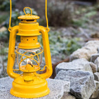 Feuerhand Outdoor Kerosene Fuel Lantern, German Made Weather Resistant Baby Special 276 Galvanized Hurricane Lamp for Camping or Patio, 10 Inches, Yellow