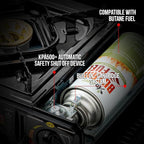JoChef Butane Camping Stove - 9,500 BTU Portable Gas Stove
