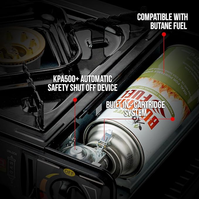 JoChef Butane Camping Stove - 9,500 BTU Portable Gas Stove