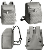 Cooler Backpack Insulated Leak Proof 33 Cans, Waterproof Hiking Backpack Cooler Soft Cooler Bag Lunch Backpack for Picnic Camping, Gray