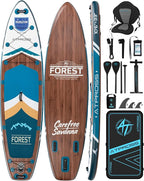 10'6''x33''Inflatable Stand Up Paddle Board, 400lbs Extra Wide Blow Up Paddle Board with Kayak Seat, Premium SUP Accessories Kit & Backpack, Non-Slip Stable Deck Boat for Yoga Fishing Surf