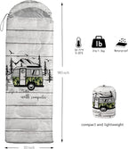 HOSIMA Butterfly Sleeping Bags for Adults and Kids for Camping,Black Gothic Ultralight Sleeping Bag for Cold Weather Summer.