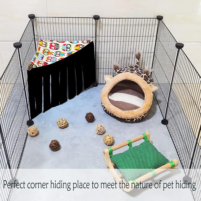 1 Pieces Guinea Pig Hideout Rat Corner Hideaway Peekaboo Toys Cage Accessories Hidden Habitat Tent Toys for Ferrets Chinchillas Sugar Glider Small Pet Animals