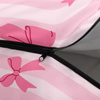 Colorful Bow Sleeping Bag, 3 Season Warm Cool Weather, Hand Drawn Bow Camping Sleeping Bag for Adult, Cute Bowknot Camping Backpacking for Outdoor Traveling Hiking Hunting Gear Equipment