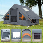 Inflatable Tents for Camping - Easy Blow Up Glamping Tent with Hand Pump, Waterproof PVC Air Inflatable Tent House for Family Weekend Camping