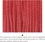 MECCANIXITY 1.18mm x 164 Feet Paracord Micro Cord Rope 100 LB Polyester Braided Cord Spool for Camping Outdoor Jewelry Bracelet, Red