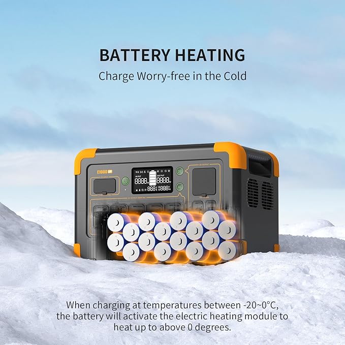 pecron Portable Power Station E1000LFP with 3840Wh Extra Battery Expandable to 4864Wh, 1800W/1024Wh Power Station, LiFePO4 Battery Backup for Home Use, Camping, RV, Emergencies