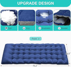 ABORON Patio Lounge Chair, Folding Guest Bed Cot for Adults, 500LB Heavy-Duty Capacity, Portable Extra Bed with Comfort Mat, Quick Fold Design for Indoor Guest Stays & Temporary Use