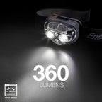 Energizer PRO-360 LED Headlamp, IPX4 Water Resistant Headlamps, High-Performance Head Light for Outdoors, Camping, Running, Storm, Survival LED Light for Emergencies (Batteries Included)