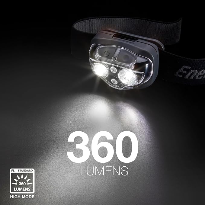 Energizer PRO LED Headlamp, IPX4 Water Resistant Headlamps, High-Performance Head Light for Outdoors, Camping, Running, Storm, Survival LED Light for Emergencies (Batteries Included)