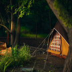 Wild Luxury Vintage TC Cotton Camping Tent, 2 Person Flying House Style Canvas Shelter, Waterproof & Breathable Glamping Tent