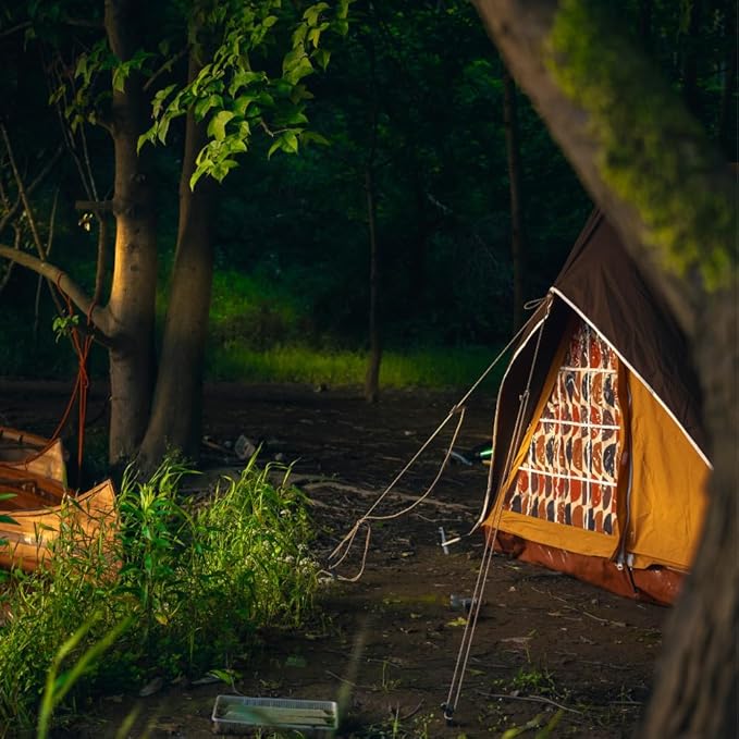 Wild Luxury Vintage TC Cotton Camping Tent, 2 Person Flying House Style Canvas Shelter, Waterproof & Breathable Glamping Tent