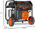 WEN 5,600-Watt Dual Fuel Portable Generator with Wheel Kit, Electric Start, and CO Watchdog (DF5600X)
