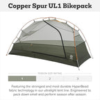 Big Agnes Copper Spur UL Bikepack Tent - Ultralight Backpacking & Cycling Shelter, 3 Season