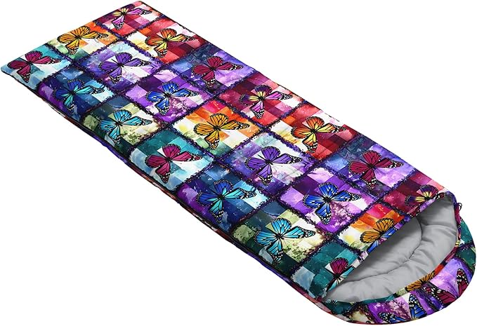 QOOMO Camping Sleeping Bags,3 Season Warm & Cool Weather,Lightweight,Waterproof Sleeping Bags for Adults & Kids,Traveling,and Outdoors,Camping Gear Equipment