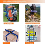 Premium Utility Straps with Quick Release Buckle Adjustable Short Nylon Tie Down Straps for Backpack Tactical Lashings Camping Gear Sleeping Bag Mattress Conveyor Belt Luggage