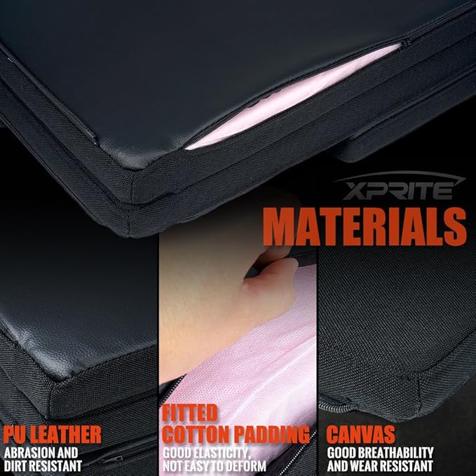 Xprite Black Mattress Sleeping Camping Bed Pad Platform, NitePad Sand Premium 1.6-inch Thick Portable Trunk Cushion Compatible with 2018-2026 Jeep Wrangler JL
