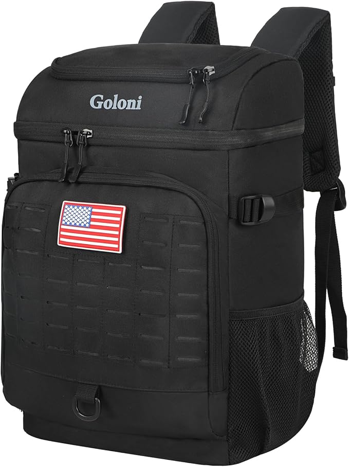 Cooler Backpack, 30 Can Backpack Cooler 4-Sided Cold Retention Technology, Lightweight & Hands-Free for Beach, Camping