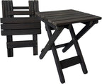 Outdoor Side Table, No Assembly Folding Wooden End Table for Outside or Indoor, Small Patio Tables for Camping, Pool, Bathroom, Backyard and Porch
